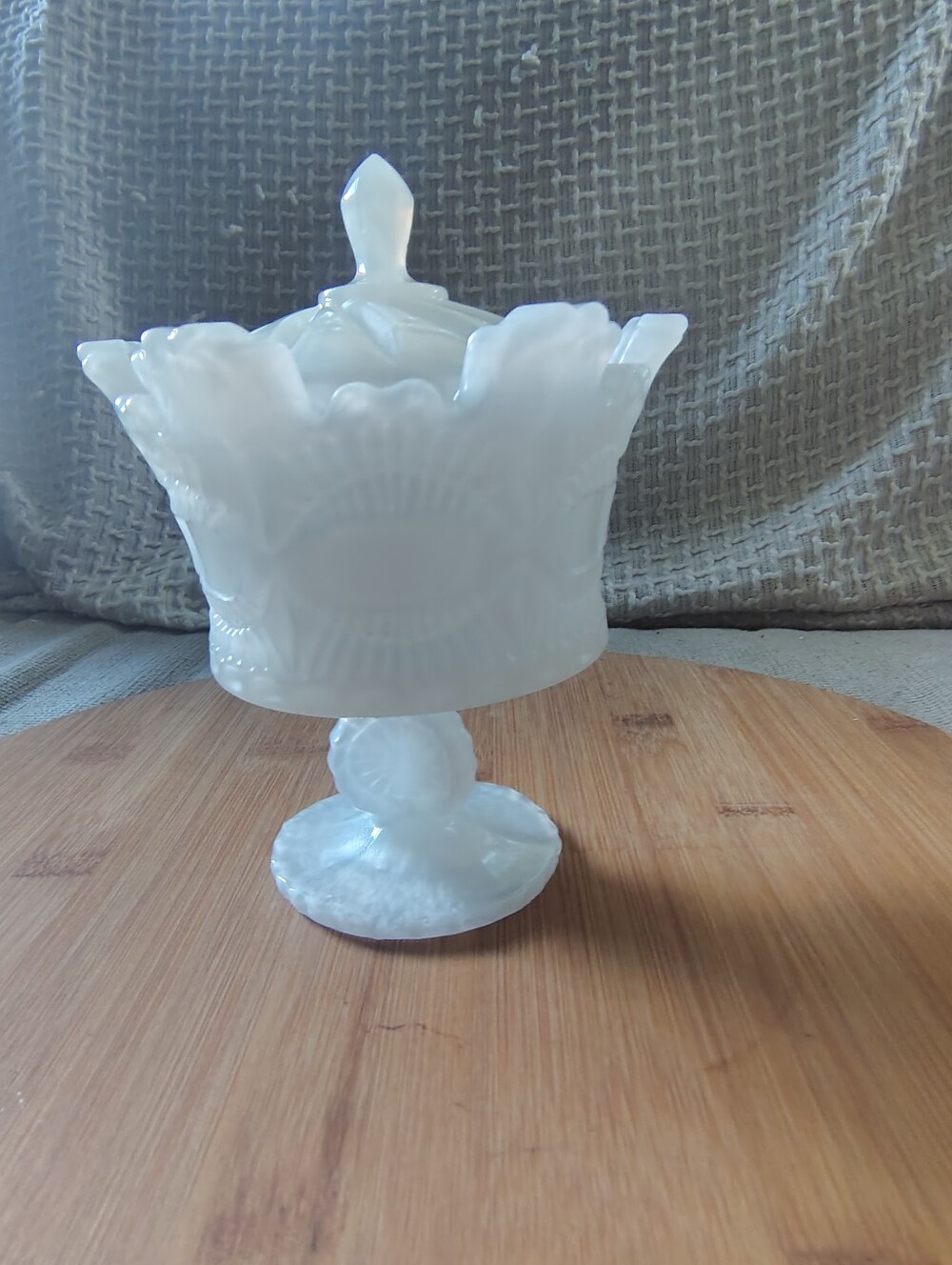 White Milk Decorative Pedestal Compote